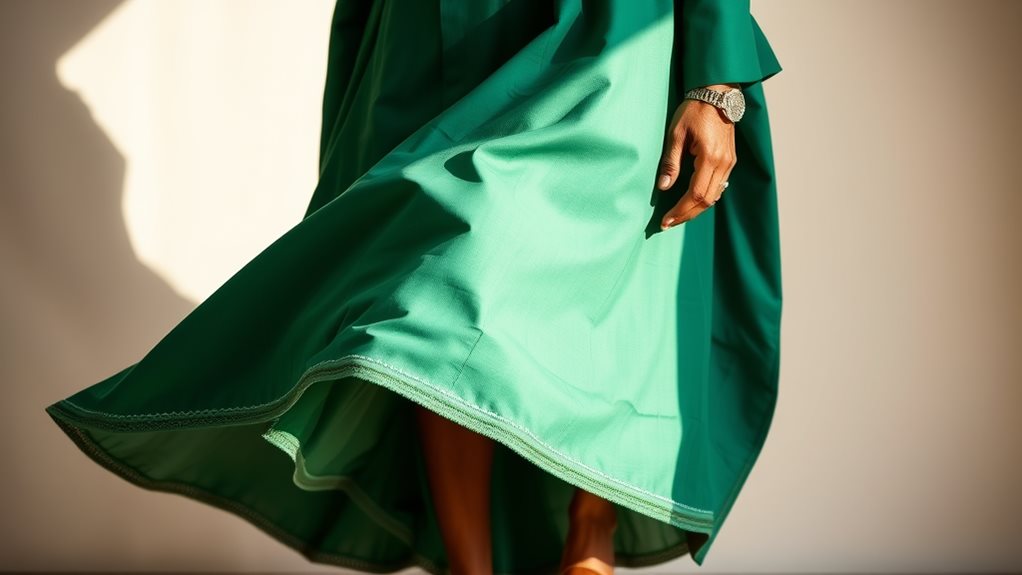 mengayakan jubah dengan bergaya