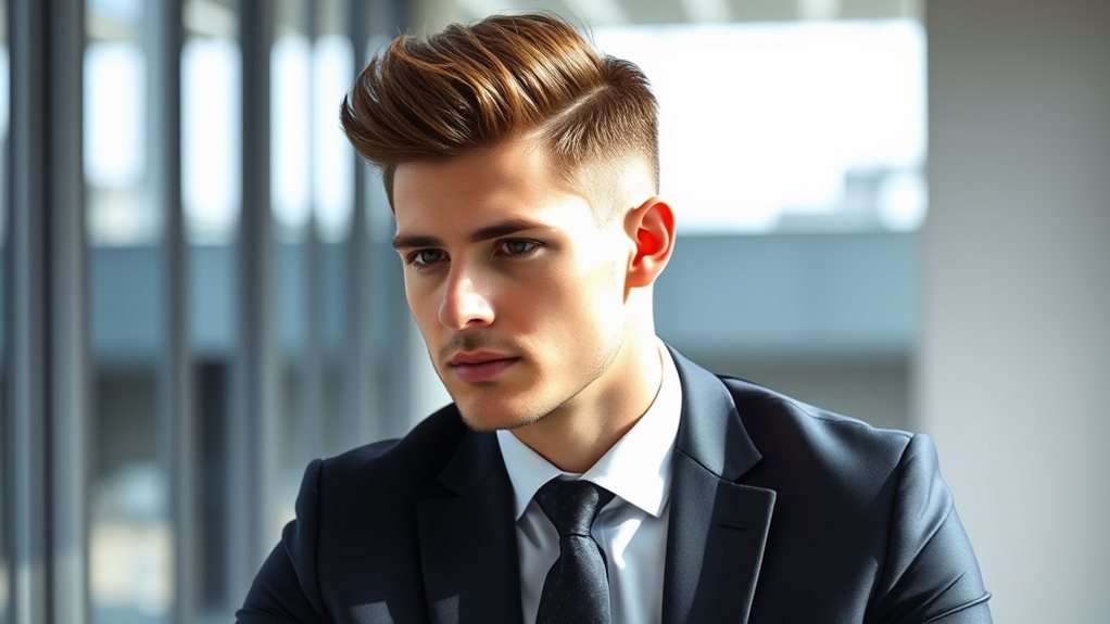 gaya rambut quiff bertekstur