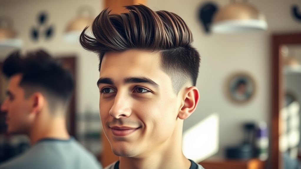 gaya potongan rambut wajah segitiga