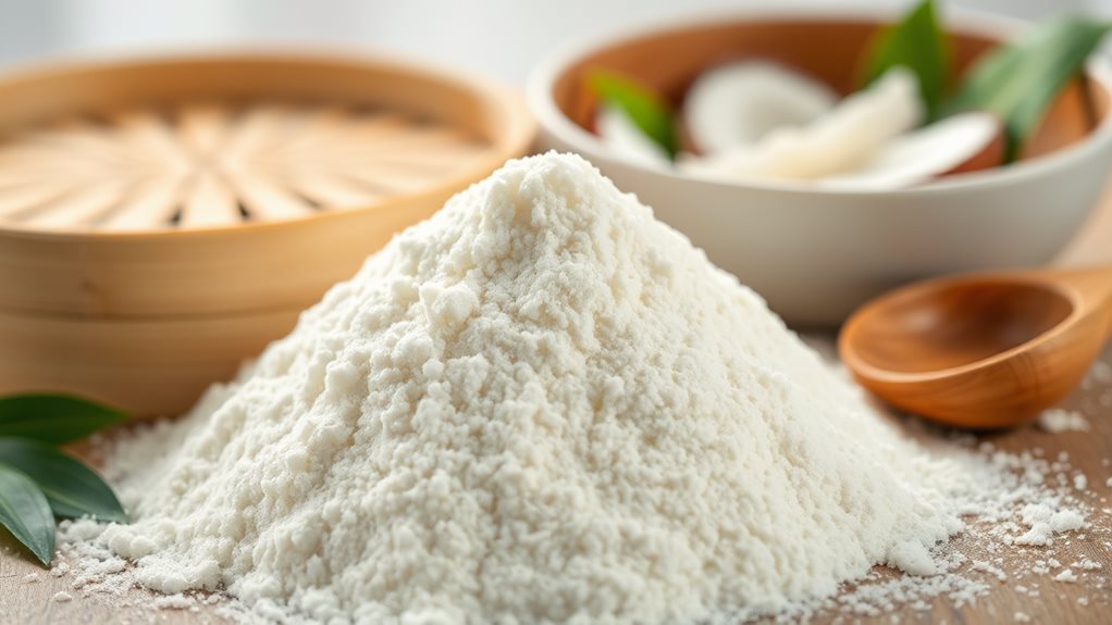 menggunakan tepung pulut
